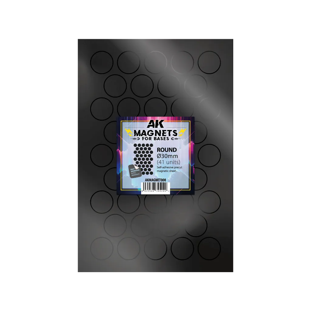 AK Vorgeschnittene Magnete - Rund 30mm-AK-Interactive-Radaddel