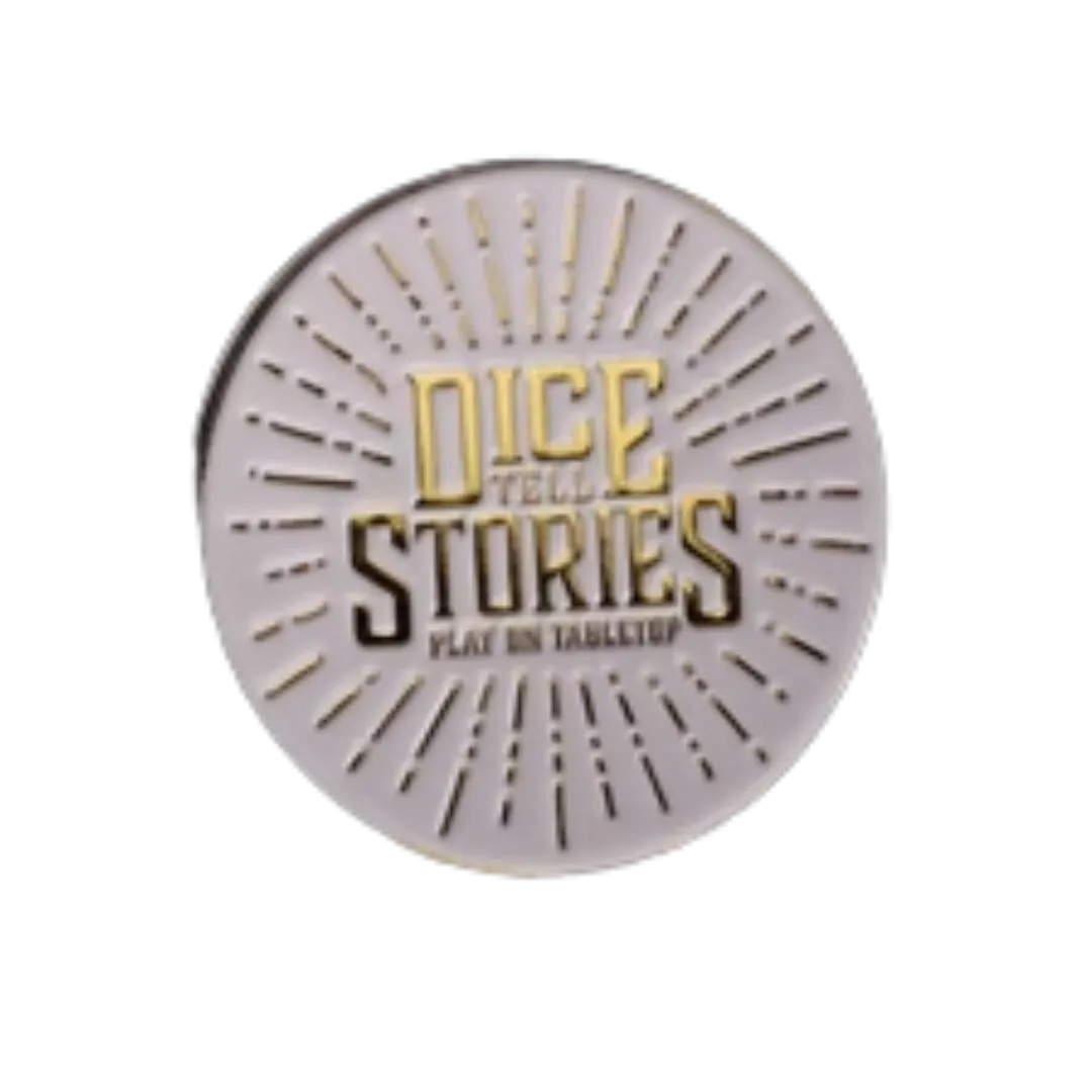 40mm Metal Coin - Dice Tell Stories-Baron of Dice-Radaddel