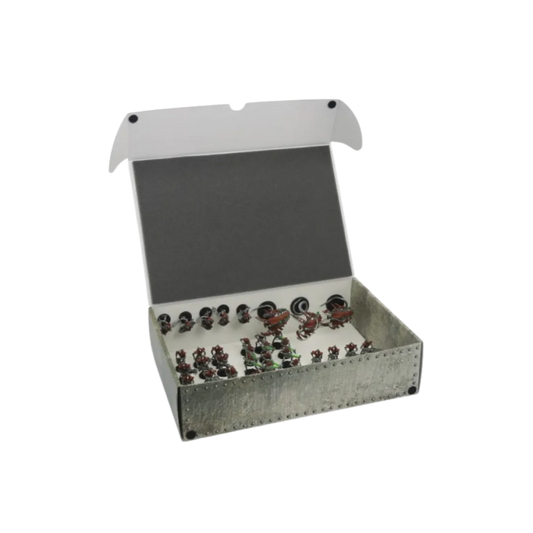 Full-size XL Box for magnetically-based miniatures + metal plate on the inside r-Safe and Sound-Radaddel