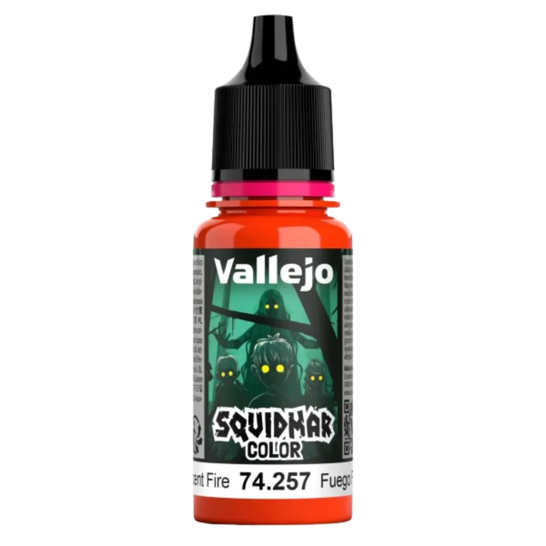 Squidmar Color 257 - Fluorescent Fire 18 ml-Vallejo-Radaddel
