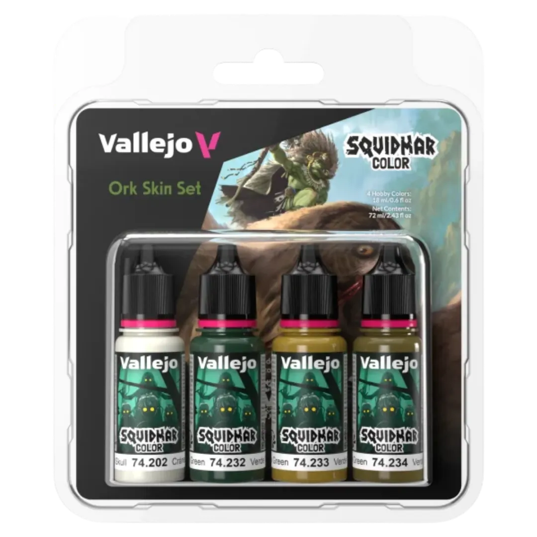 Squidmar Color - Ork Skin set (4)-Vallejo-Radaddel