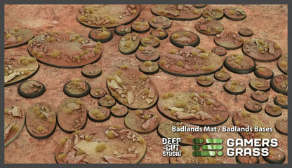 Round Badland Bases 25mm (x10)-Gamers Grass-Radaddel
