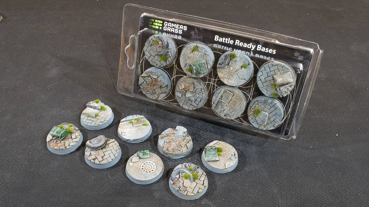 Round Urban Warfare Bases 32mm (x8)-Gamers Grass-Radaddel