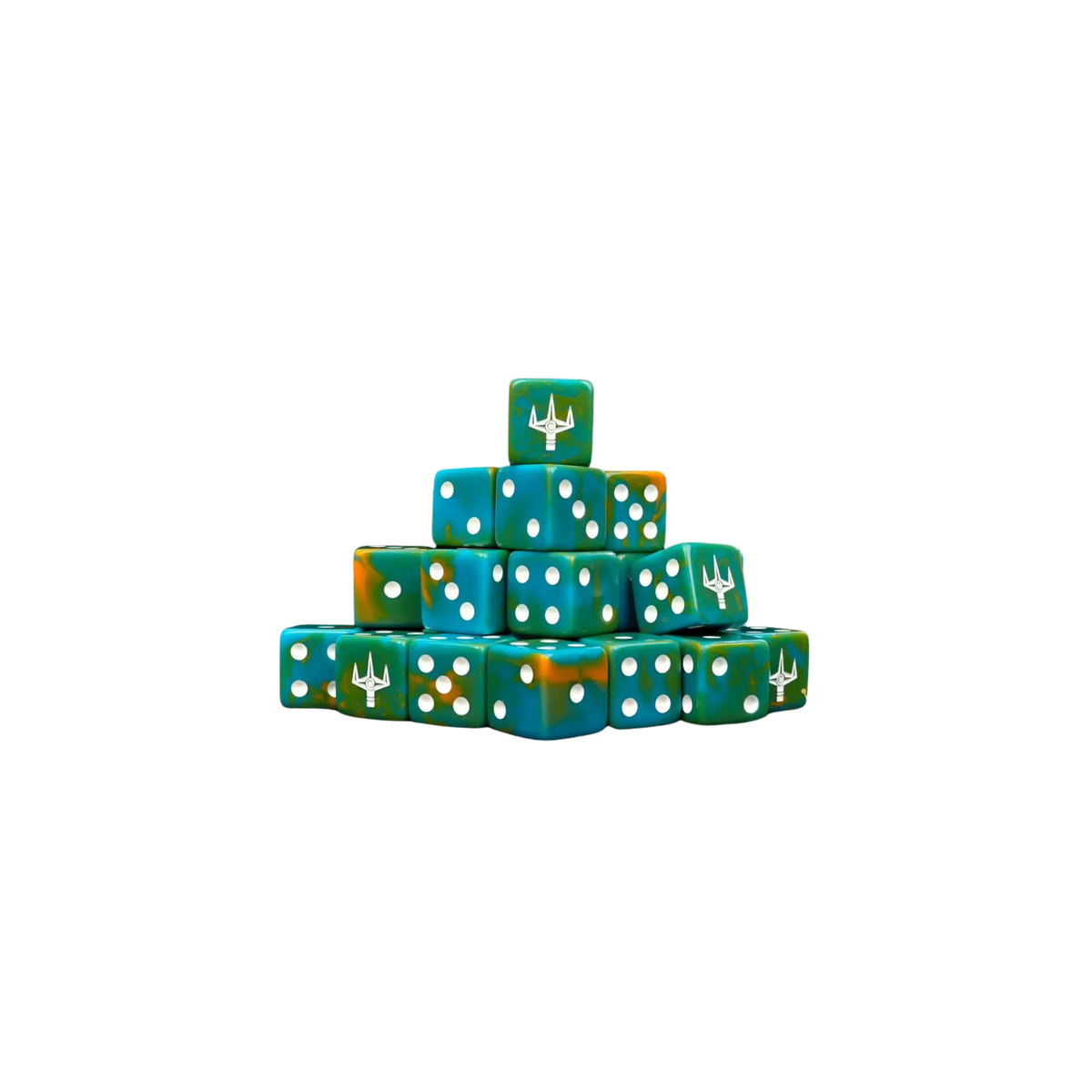 KoW Trident Realm Dice 16mm Square-Baron of Dice-Radaddel