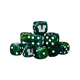 Twin Headed Lizard (Green & Gold) Dice 16mm Round (25 Stück)