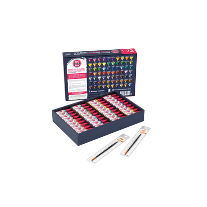 AK QUICK GEN Paint Set 36 colors (2 Brushes)-AK-Interactive-Radaddel