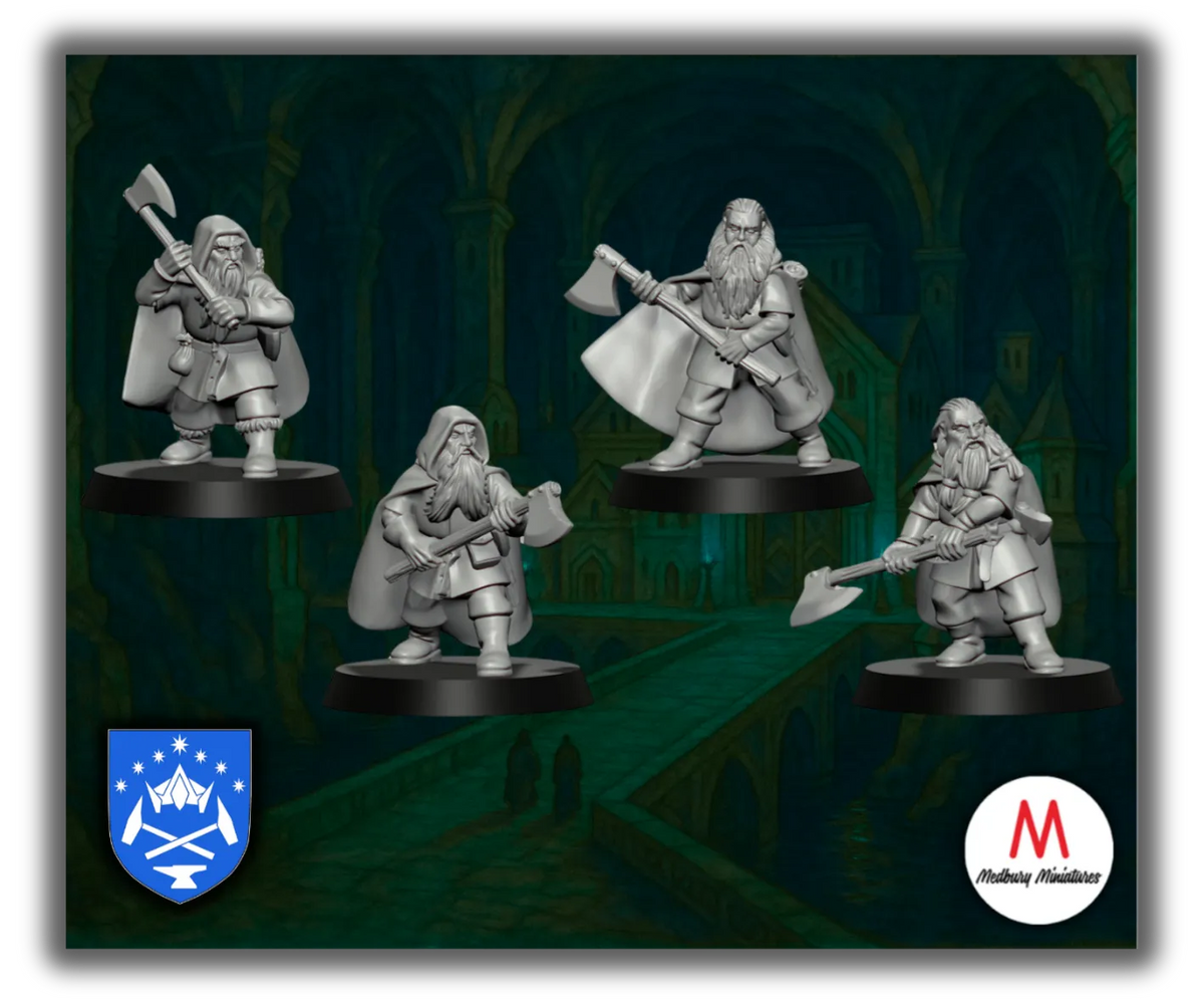 Dwarven Rangers With 2 Handed Axes-Pasch Spiele-Radaddel