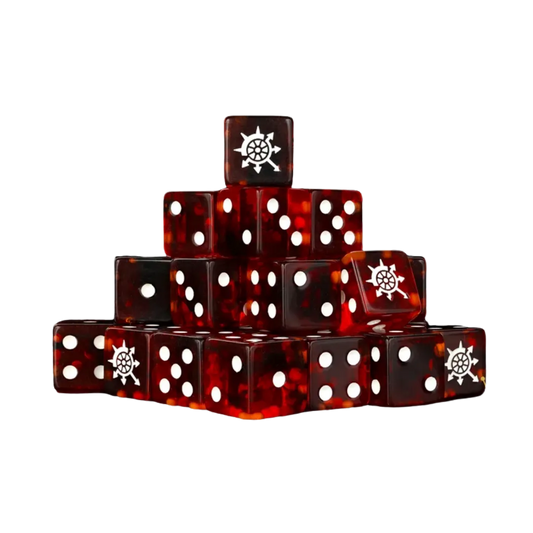 Cogs of Chaos, Blood Red Dice 16mm Square (25 Stück)-Baron of Dice-Radaddel