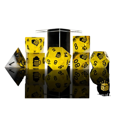 Draft Beer! Sharp Edge RPG Dice Set (7 Stück)-Baron of Dice-Radaddel