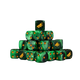 Drake - Green & Gold Dice 16mm Round (25 Stück)-Baron of Dice-Radaddel