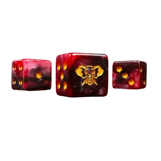 Four Tusked Elephant Dice 16mm Square (10 Stück)-Baron of Dice-Radaddel