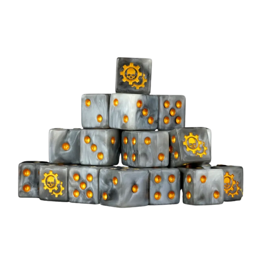 Golden Cog Dice 16mm Square (25 Stück)-Baron of Dice-Radaddel