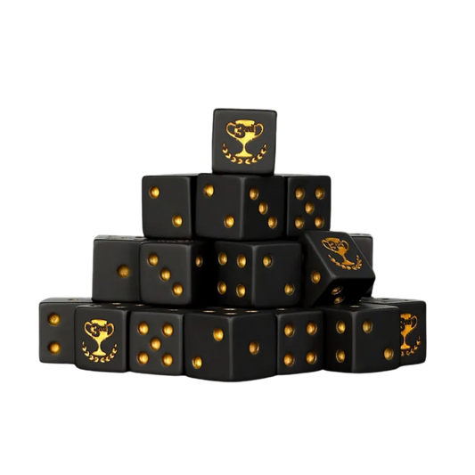 Third Place Matte Black Dice 16mm Square (25 Stück)-Baron of Dice-Radaddel